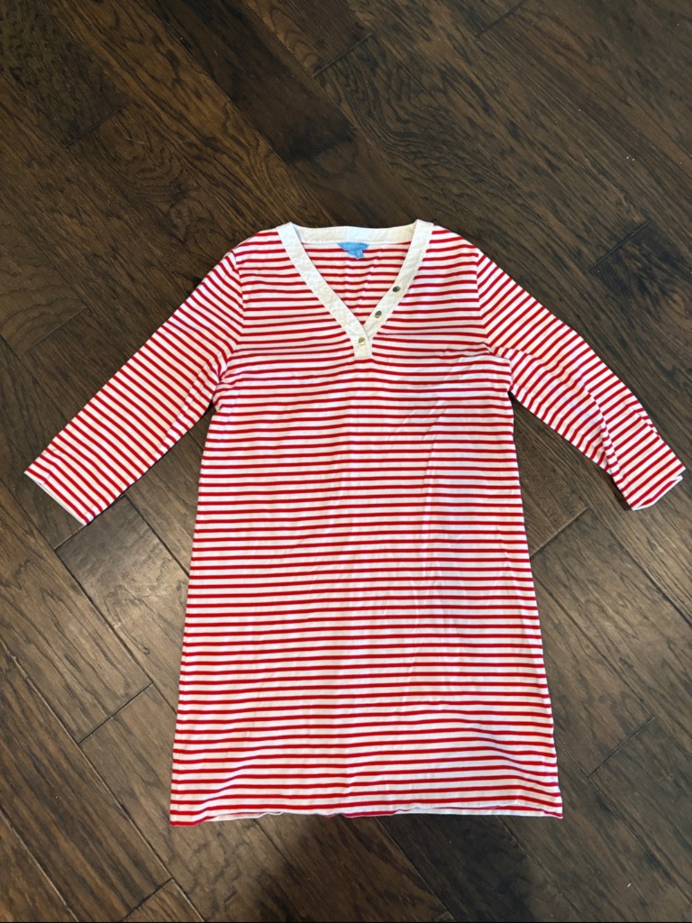 Draper James Red and White Striped Dress